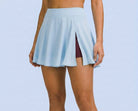 SideSlit Skort in butter yellow with light blue inner short