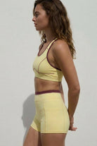 Horizon Blue biker shorts — side view