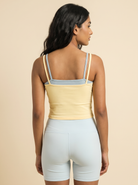FlexTank Lite butter yellow layered tank — back view